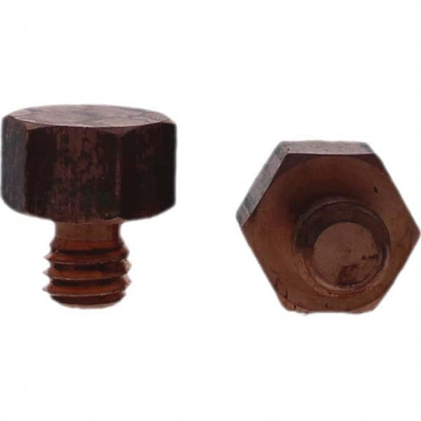 Tuffaloy - Spot Welder Tips For Use With: 3/8-16 Threaded Electrode Holder Type: Threaded Tip C Nose (Flat) - Exact Tooling