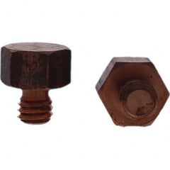 Tuffaloy - Spot Welder Tips For Use With: 3/8-16 Threaded Electrode Holder Type: Threaded Tip C Nose (Flat) - Exact Tooling