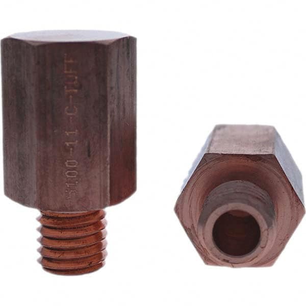 Tuffaloy - Spot Welder Tips For Use With: 5/8-11 Threaded Electrode Holder Type: Threaded Tip C Nose (Flat) - Exact Tooling