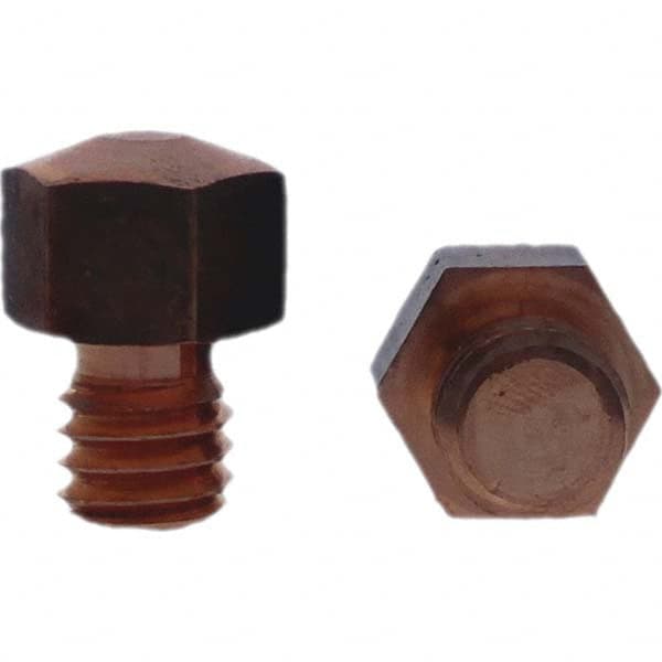 Tuffaloy - Spot Welder Tips For Use With: 3/8-16 Threaded Electrode Holder Type: Threaded Tip E Nose (Truncated) - Exact Tooling