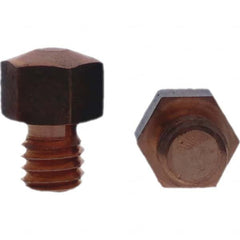 Tuffaloy - Spot Welder Tips For Use With: 3/8-16 Threaded Electrode Holder Type: Threaded Tip E Nose (Truncated) - Exact Tooling