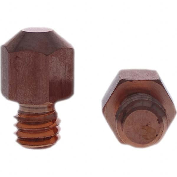 Tuffaloy - Spot Welder Tips For Use With: 3/8-16 Threaded Electrode Holder Type: Threaded Tip A Nose (Pointed) - Exact Tooling