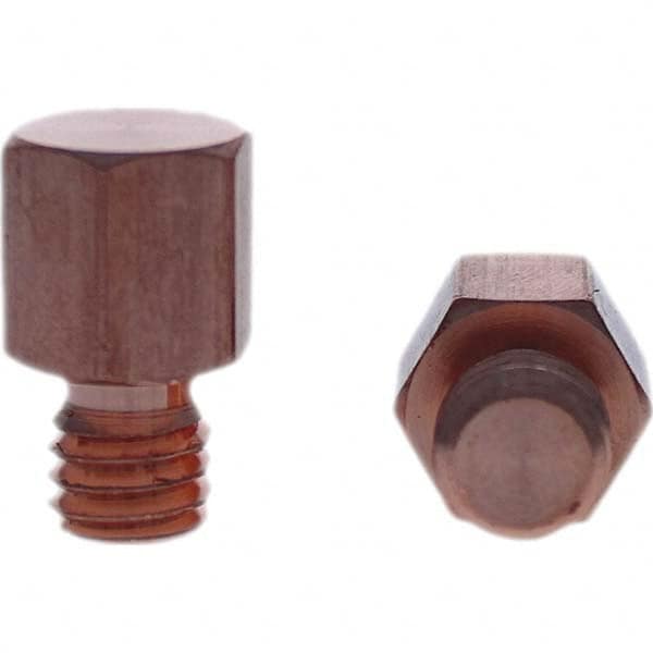 Tuffaloy - Spot Welder Tips For Use With: 3/8-16 Threaded Electrode Holder Type: Threaded Tip C Nose (Flat) - Exact Tooling