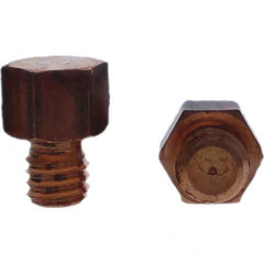 Tuffaloy - Spot Welder Tips For Use With: 3/8-16 Threaded Electrode Holder Type: Threaded Tip C Nose (Flat) - Exact Tooling