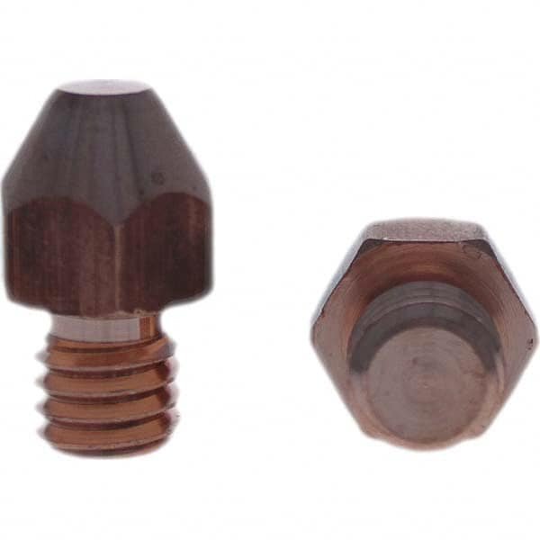 Tuffaloy - Spot Welder Tips For Use With: 3/8-16 Threaded Electrode Holder Type: Threaded Tip A Nose (Pointed) - Exact Tooling