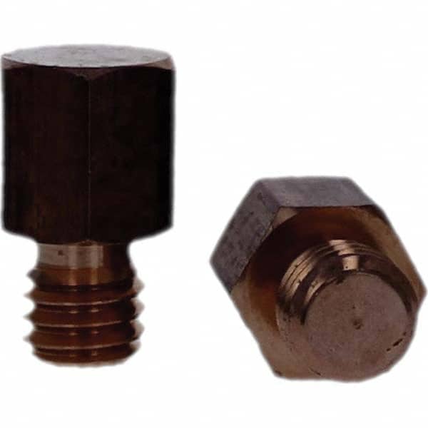 Tuffaloy - Spot Welder Tips For Use With: 3/8-16 Threaded Electrode Holder Type: Threaded Tip C Nose (Flat) - Exact Tooling