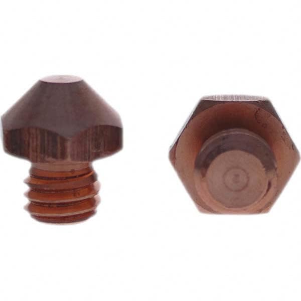Tuffaloy - Spot Welder Tips For Use With: 7/16-14 Threaded Electrode Holder Type: Threaded Tip E Nose (Truncated) - Exact Tooling