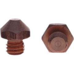 Tuffaloy - Spot Welder Tips For Use With: 7/16-14 Threaded Electrode Holder Type: Threaded Tip E Nose (Truncated) - Exact Tooling
