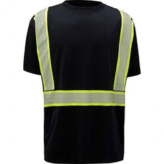 GSS Safety - Size L Black & Silver High Visibility Short Sleeve T-Shirt - Exact Tooling
