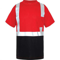 GSS Safety - Size 3XL Red, Black & Silver High Visibility Short Sleeve T-Shirt - Exact Tooling