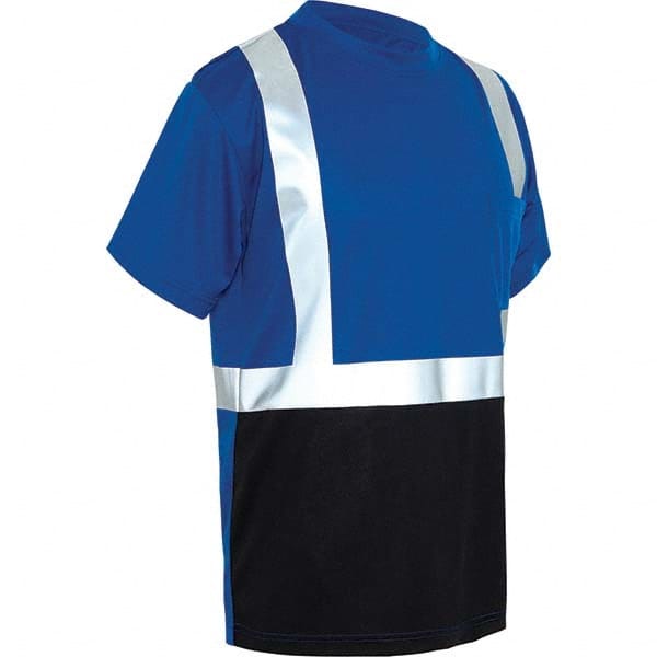 GSS Safety - Size M Blue, Black & Silver High Visibility Short Sleeve T-Shirt - Exact Tooling