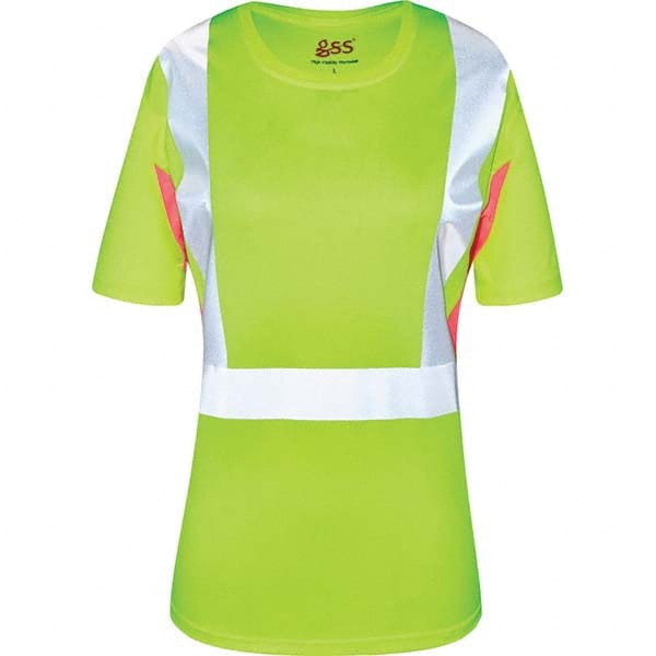 GSS Safety - Size 2XL Lime, Pink & Silver High Visibility Short Sleeve T-Shirt - Exact Tooling
