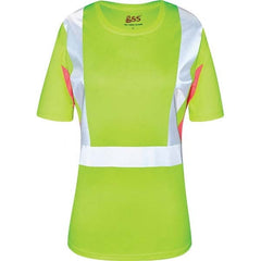 GSS Safety - Size 2XL Lime, Pink & Silver High Visibility Short Sleeve T-Shirt - Exact Tooling