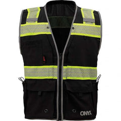 GSS Safety - Size 5XL Black Mesh/Solid General Purpose High Visibility Vest - Exact Tooling