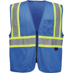 GSS Safety - Size 2X/3XL Blue Mesh General Purpose High Visibility Vest - Exact Tooling