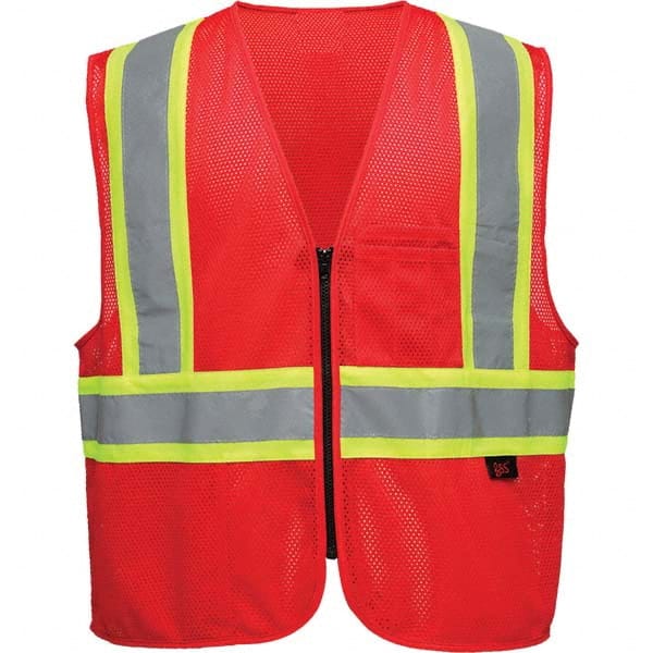 GSS Safety - Size S/M Red Mesh General Purpose High Visibility Vest - Exact Tooling