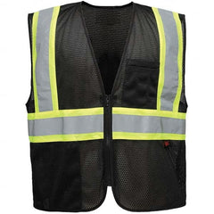 GSS Safety - Size 2X/3XL Black Mesh General Purpose High Visibility Vest - Exact Tooling