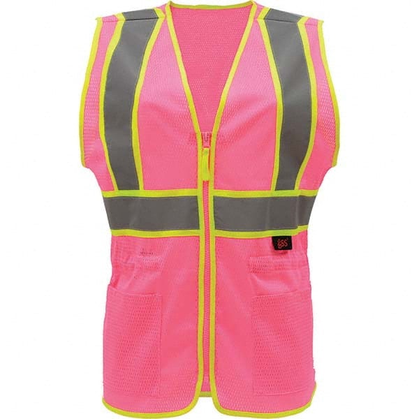 GSS Safety - Size 2X/3XL Pink Mesh General Purpose High Visibility Vest - Exact Tooling