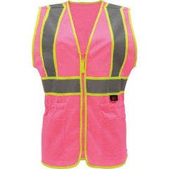GSS Safety - Size 2X/3XL Pink Mesh General Purpose High Visibility Vest - Exact Tooling