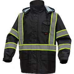 GSS Safety - Size 2X/3XL Black Waterproof Rain Jacket - Exact Tooling
