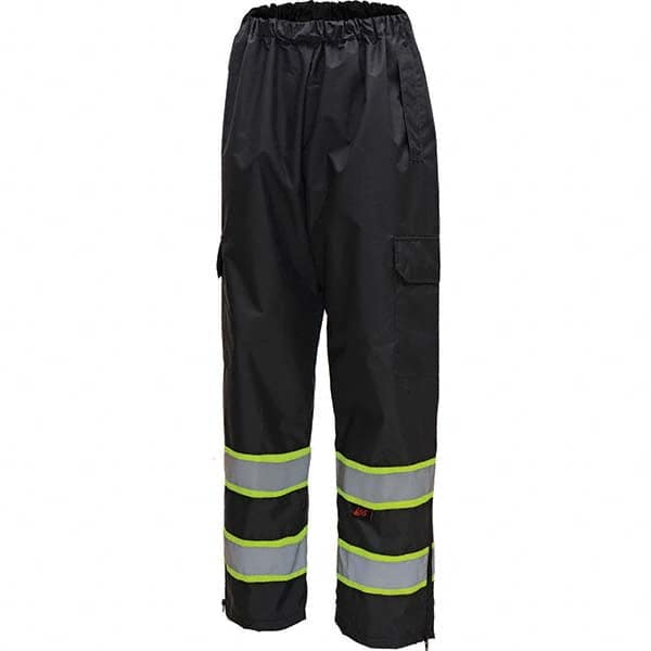 GSS Safety - Size L/XL Black Waterproof Rain Pants - Exact Tooling