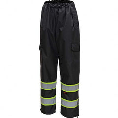 GSS Safety - Size L/XL Black Waterproof Rain Pants - Exact Tooling