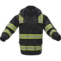 GSS Safety - Size L/XL Black Waterproof Rain Jacket - Exact Tooling
