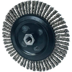 Osborn - 7" OD, 5/8-11 Arbor Hole, Stringer Bead Stainless Steel Wheel Brush - Exact Tooling