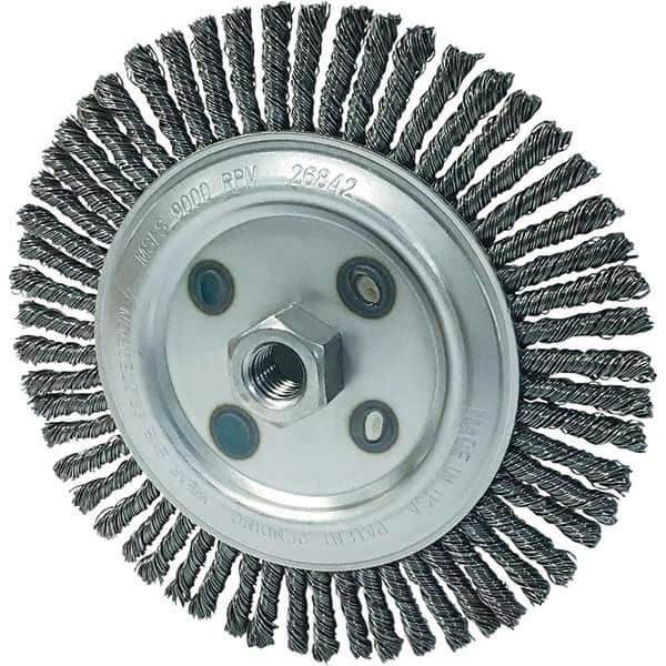 Osborn - 7" OD, 5/8-11 Arbor Hole, Stringer Bead Carbon Wheel Brush - Exact Tooling
