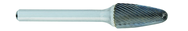 SL-3L6 -- 9mm x 26mm LOC x 6mm Shank x 6 OAL 14 Degree Included Angle Carbide Medium Right Hand Spiral Burr - Exact Tooling