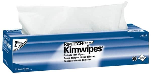 Kimtech - Dry Clean Room/Lab/Critical Task Wipes - Pop-Up, 16-5/8" x 14-3/4" Sheet Size, White - Exact Tooling