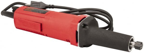 Milwaukee Tool - 1/4 Inch Collet, 21,000 RPM, Straight, Electric Die Grinder - 120 Volt, 4.5 Amp, 8 Ft. Long Cord - Exact Tooling