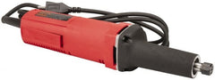 Milwaukee Tool - 1/4 Inch Collet, 21,000 RPM, Straight, Electric Die Grinder - 120 Volt, 4.5 Amp, 8 Ft. Long Cord - Exact Tooling