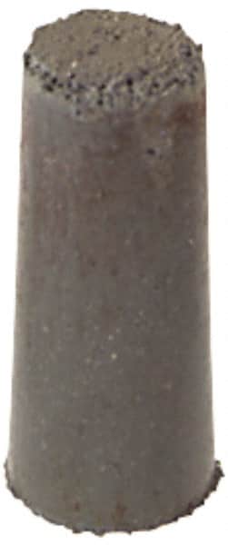 Cratex - 3/8" Max Diam x 7/8" Long, Taper, Rubberized Point - Fine Grade, Silicon Carbide, 1/8" Arbor Hole, Unmounted - Exact Tooling