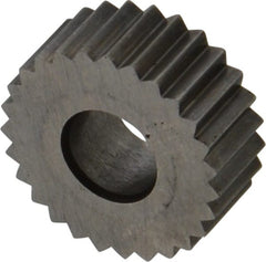 Made in USA - 5/8" Diam, 90° Tooth Angle, 14 TPI, Standard (Shape), Form Type High Speed Steel Straight Knurl Wheel - 1/4" Face Width, 1/4" Hole, Circular Pitch, Series GK - Exact Tooling