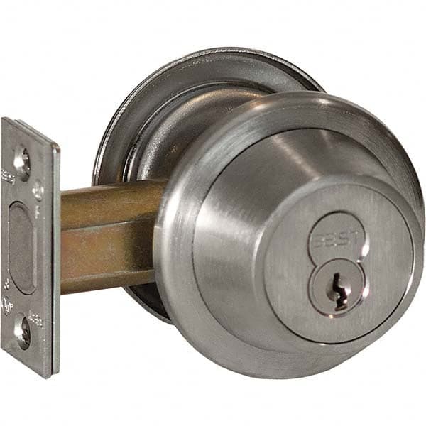 Best - Deadbolts Type: Double Cylinder Door Thickness Range: 1-3/8-2 - Exact Tooling