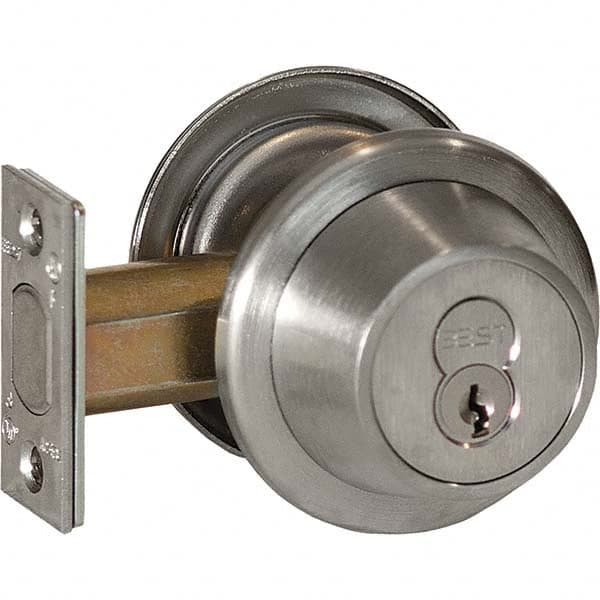 Best - Deadbolts Type: Double Cylinder Door Thickness Range: 1-3/8-2 - Exact Tooling
