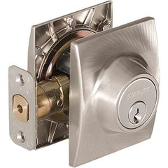 Stanley - Deadbolts Type: Single Cylinder Door Thickness Range: 1-3/8 - 1-3/4 - Exact Tooling