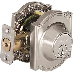 Stanley - Deadbolts Type: Single Cylinder Door Thickness Range: 1-3/8 - 1-3/4 - Exact Tooling