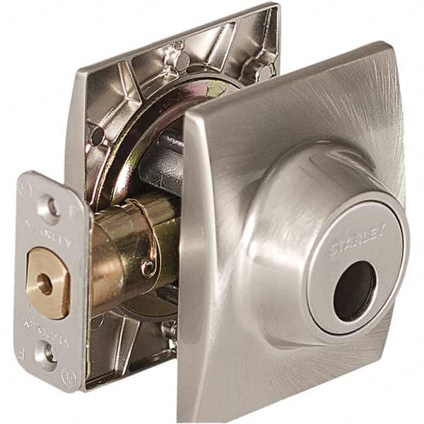 Stanley - Deadbolts Type: Single Cylinder Door Thickness Range: 1-3/8 - 1-3/4 - Exact Tooling