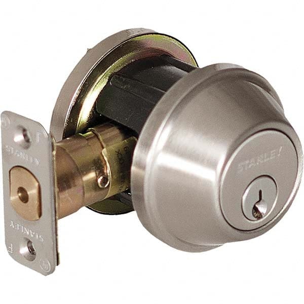 Stanley - Deadbolts Type: Single Cylinder Door Thickness Range: 1-3/8 - 1-3/4 - Exact Tooling