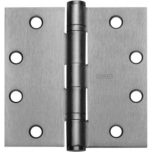 Stanley - 4" Long x 4" Wide Grade 1 Bronze Full Mortise Ball Bearing Commercial Hinge - Exact Tooling
