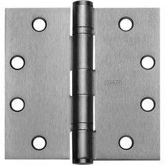 Stanley - 4-1/2" Long x 4-1/2" Wide Grade 1 Steel Full Mortise Ball Bearing Commercial Hinge - Exact Tooling