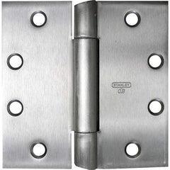 Stanley - 4-1/2" Long x 4-1/2" Wide Grade 1 Steel Full Mortise Ball Bearing Commercial Hinge - Exact Tooling