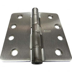 Stanley - 4" Long x 4" Wide Grade 1 Steel Full Mortise Commercial Hinge - Exact Tooling