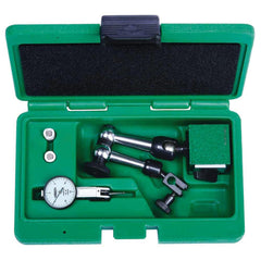 Insize USA LLC - Indicator & Base Kits; Indicator Type: Dial ; Dial Graduation (Decimal Inch): 0.000500 ; Minimum Measurement (Decimal Inch): 0.0000 ; Maximum Measurement (Inch): 0.0300 ; Maximum Measurement (Decimal Inch): 0.0300 ; Base Style: Magnetic - Exact Tooling