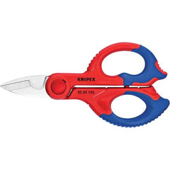 Knipex - Scissors & Shears; Blade Material: Stainless Steel ; Applications: Cutting; Electrical ; Handle Material: Fiberglass ; Length of Cut (Inch): 1.8500 ; Handle Style: Straight ; Overall Length Range: 4" - Exact Tooling