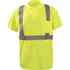 OccuNomix - Size XL Hi-Vis Yellow High Visibility Short Sleeve Polo Shirt - Exact Tooling