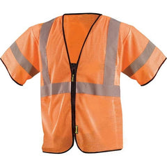 OccuNomix - Size L/XL HI-Vis Orange Mesh General Purpose High Visibility Vest - Exact Tooling