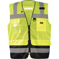 OccuNomix - Size 4XL Hi-Vis Yellow Mesh Surveyor's High Visibility Vest - Exact Tooling